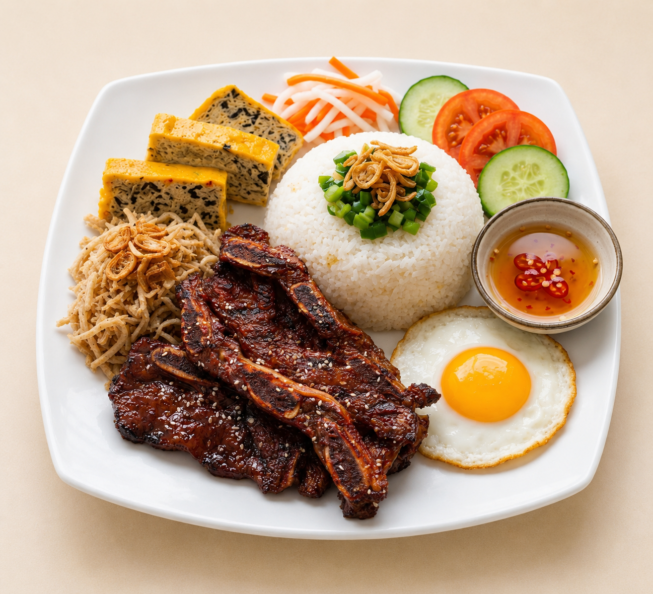 Vietnamese Broken Rice (Cơm Tấm)