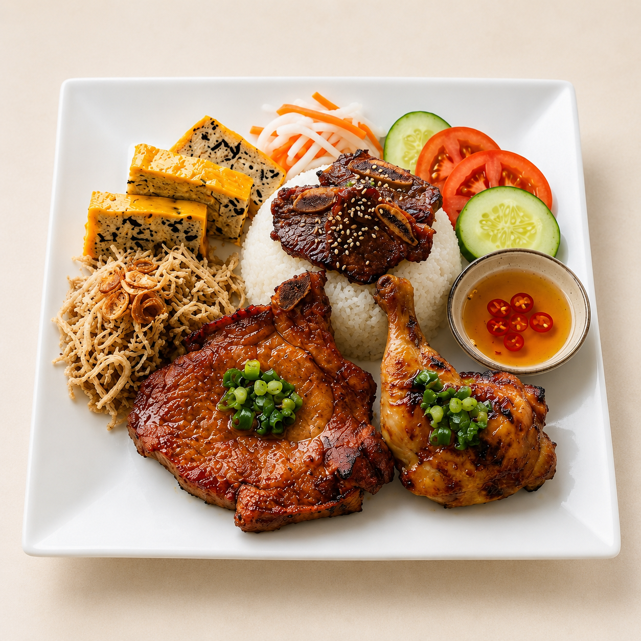 Vietnamese Broken Rice (Cơm Tấm)