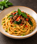 Thai Basil Beef Garlic Noodles
